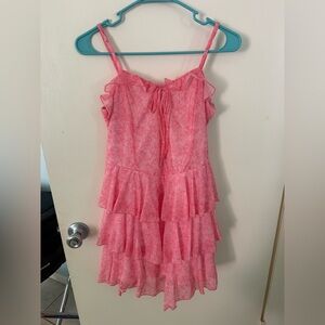 wild fable Pink Ruffle Tiered Sundress